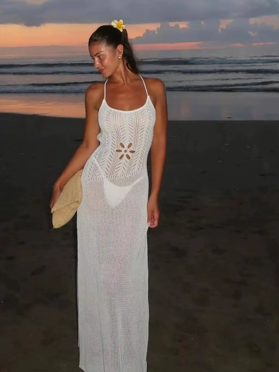 Sexy Cover up Bikini Women Swimsuit Cover-Up Beach Bathing Suit Beach Wear Knitting Swimwear Mesh Beach Dress Tunic Robe